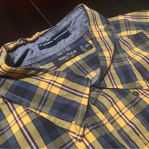 Men’s Shirt Blue Yellow Black XXL Nautica